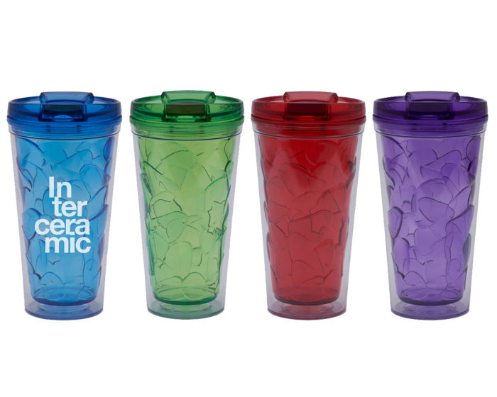 VASO TERMICO DE PLASTICO TRANSPARENTE 480ML C748